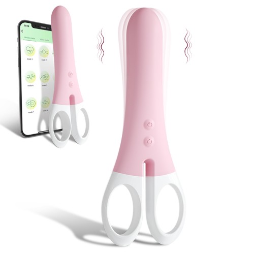 APP-controlled Vibrating Massage Stimulator-Scissors 