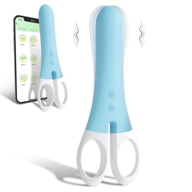 APP-controlled Vibrating Massage Stimulator-Scissors 