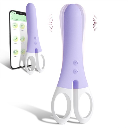 APP-controlled Vibrating Massage Stimulator-Scissors