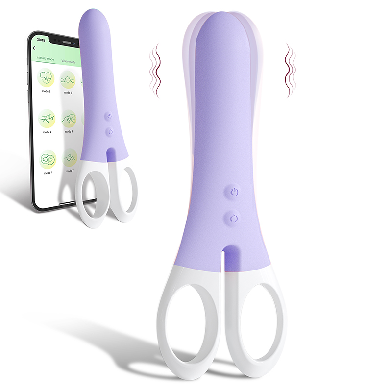 APP-controlled Vibrating Massage Stimulator-Scissors 